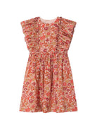 Abito Lizzy per bambina Bonpoint rosso con stampa a fiori all-over S06GDRW00058 520 BONPOINT KIDS 