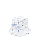 Cappello per bambino Bonpoint bianco con stampa grafica blu S06BACW00005 615 BONPOINT KIDS 