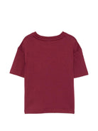 T-shirt per bambino Lanvin Kids bordeaux con logo sul davanti N30426 955 LANVIN KIDS 