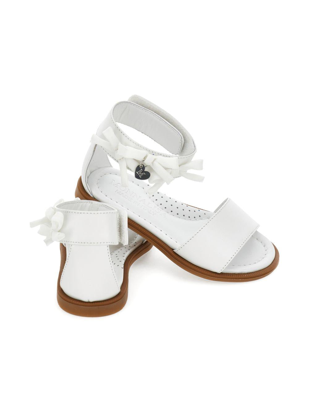Sandali per bambina Monnalisa bianchi con decorazione fiocchi 8CG003 7707 0001 MONNALISA KIDS 