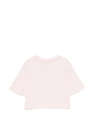T-shirt per bambina MSGM Kids rosa modello crop S6MSJGTH002 MS076 MSGM KIDS 