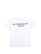 T-shirt per bambino Givenchy Kids bianca con dettaglio logo sul petto H31280 10P GIVENCHY KIDS 