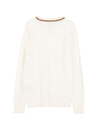 Maglione per bambino Trussardi Kids bianco con ricamo logo TBA26038MA OFF-WHITE TRUSSARDI KIDS 