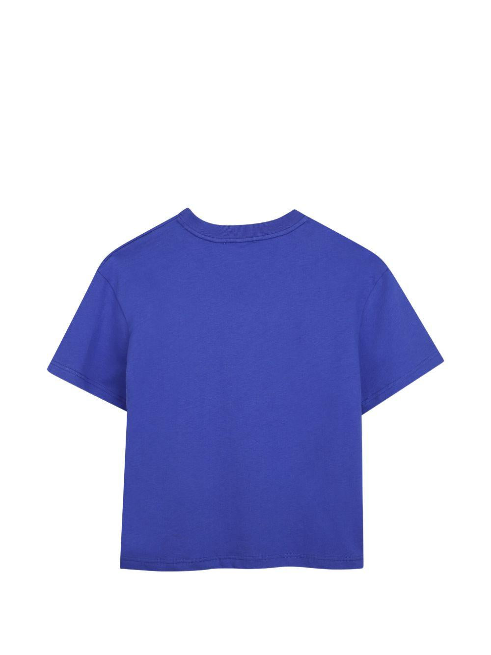 T-shirt per bambino Lanvin Kids blu con applicazione logo N30432 80A LANVIN KIDS 