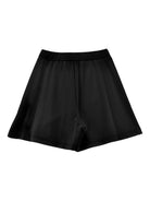 Pantaloncini per bambina Monnalisa neri con placca con logo 41G402 7231 0050 MONNALISA KIDS 