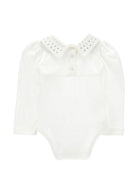 Body per neonata Monnalisa Kids bianco con decorazione con strass 37H300 8002 0001 MONNALISA KIDS 