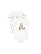 Set due tutine per neonato Polo Ralph Lauren Kids bianche con stampa orsetto 310A12847 001 Ralph Lauren kids 