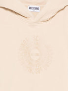 Felpa per bambini Moschino Kids beige con stampa grafica con logo HUF09VLCA52 20829 MOSCHINO KIDS 