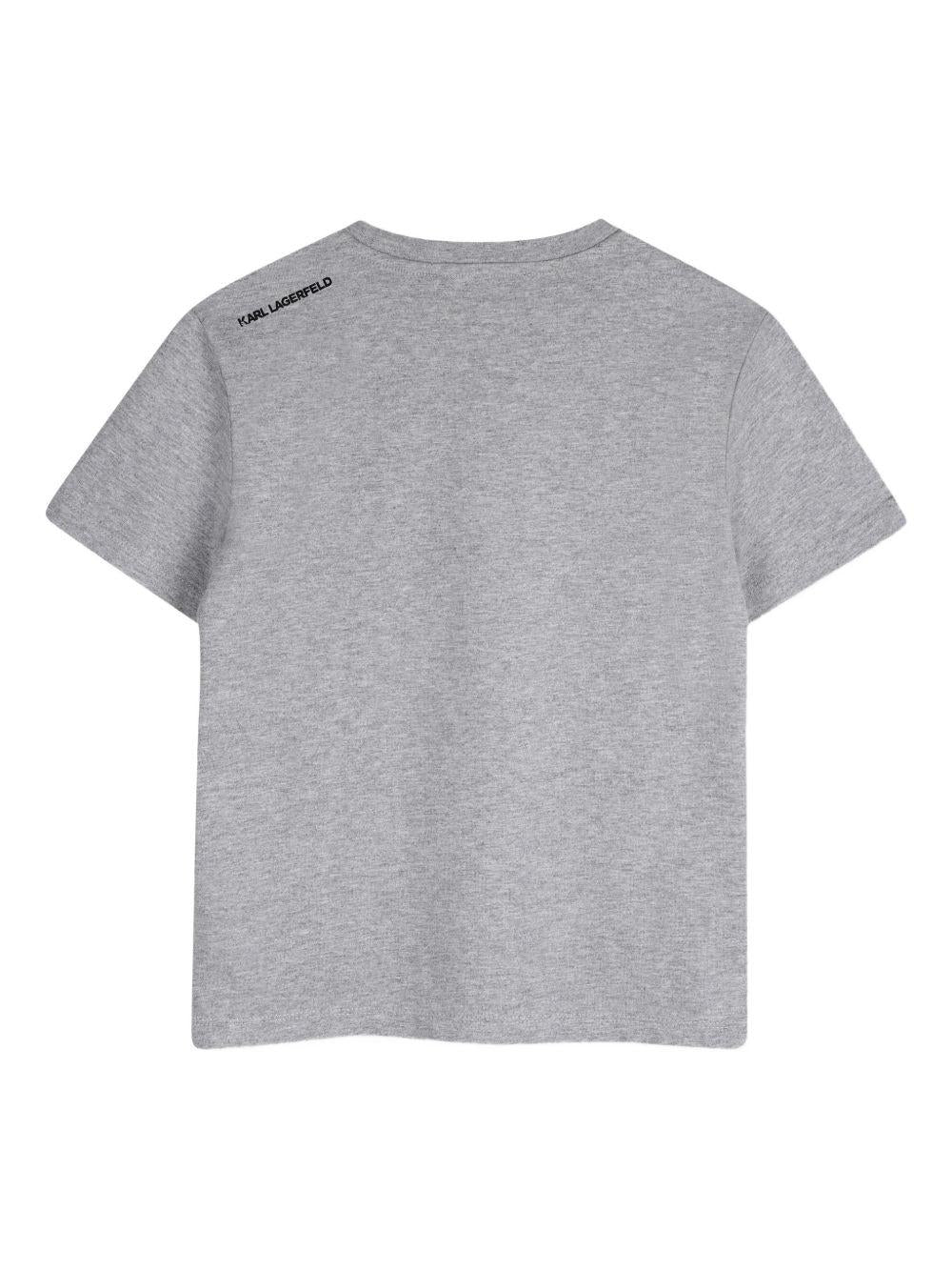 T-shirt per bambino Karl Lagerfeld Kids grigio con taschino Z31097 A07 KARL LAGERFELD KIDS 