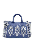 Borsa Colette MC2 Saint Barth denim con decorazione a occhielli COL0027 00485L MC2 ST. BARTH KIDS 