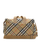 Borsa fasciatoio per neonati Burberry Kids marrone a quadri con scomparto laterale 8100214 B9368 BURBERRY KIDS 
