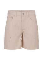 Bermuda per bambino MSGM Kids beige in denim con effetto vissuto S6MSJBBE148 013 MSGM KIDS 