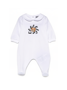 Pigiama per neonati Moschino Kids bianco con stampa grafica Teddy Bear MUT04QLAA02 10101 MOSCHINO KIDS 