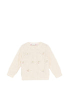 Cardigan per neonata Bonpoint beige con ricamo ciliegie S06XCAK00006 103 BONPOINT KIDS 