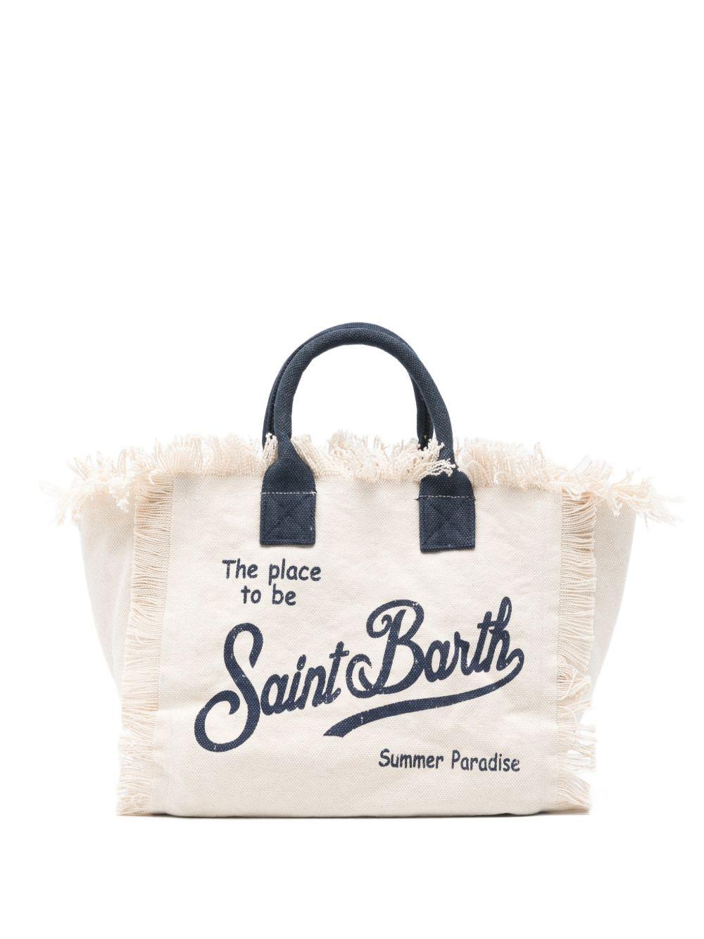 Borsa Colette MC2 Saint Barth beige con logo a contrasto sul davanti COL0001 02564L MC2 ST. BARTH KIDS 