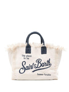 Borsa Colette MC2 Saint Barth beige con logo a contrasto sul davanti COL0001 02564L MC2 ST. BARTH KIDS 
