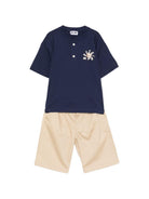Set t-shirt e shorts per bambino Moschino Kids multicolore con stampa Teddy Bear HUG00TLYA02 83684 MOSCHINO KIDS 