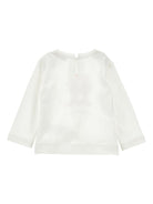 T-shirt per neonata Monnalisa bianco in cotone con stampa sul davanti 39F602 6005 0001 MONNALISA 