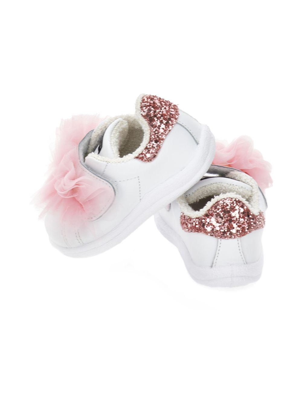 Sneakers per bambina Monnalisa rosa con dettaglio in tulle 83G012 7715 0190 MONNALISA KIDS 