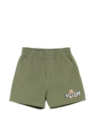 Shorts per neonato Moschino Kids verde con dettaglio Teddy Bear MUQ01NLLA14 30037 MOSCHINO KIDS 