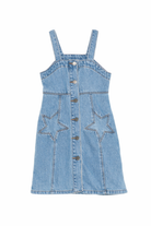 Abito per bambina Stella McCartney Kids in denim con dettaglio a stella TY1E92 Z0746 601 STELLA McCARTNEY KIDS 