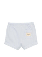 Shorts Ecady per neonato Bonpoint azzurro con toppa con logo S06YBEW00002 010 BONPOINT KIDS 