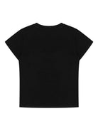 T-shirt per bambina Moschino Kids nera con logo Teddy Bear HCM06KLBA11 60100 MOSCHINO KIDS 