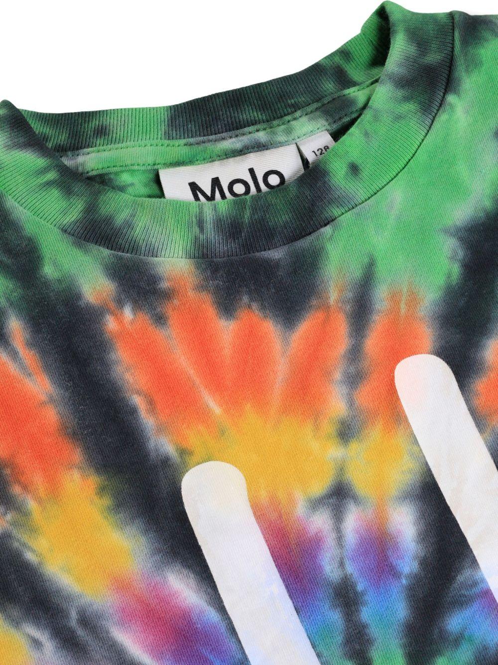 T-shirt Roxo per bambini Molo multicolore con fantasia tie-dye 6S26A212 5986 MOLO KIDS 