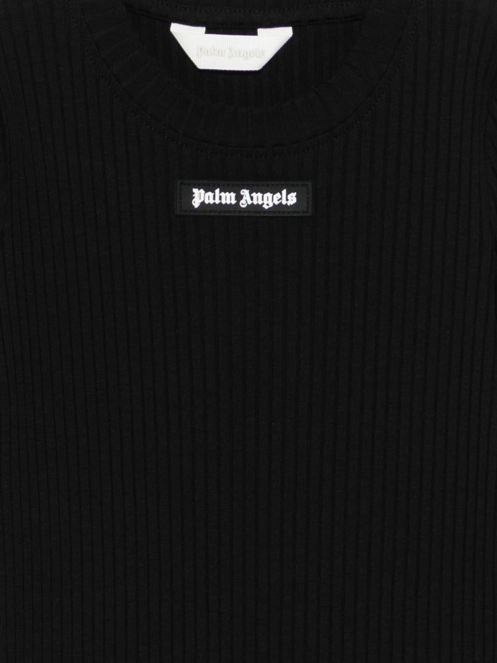 Abito per bambina Palm Angels Kids nero con scollo tondo PGDB025S26JER001 110 PALM ANGELS KIDS 