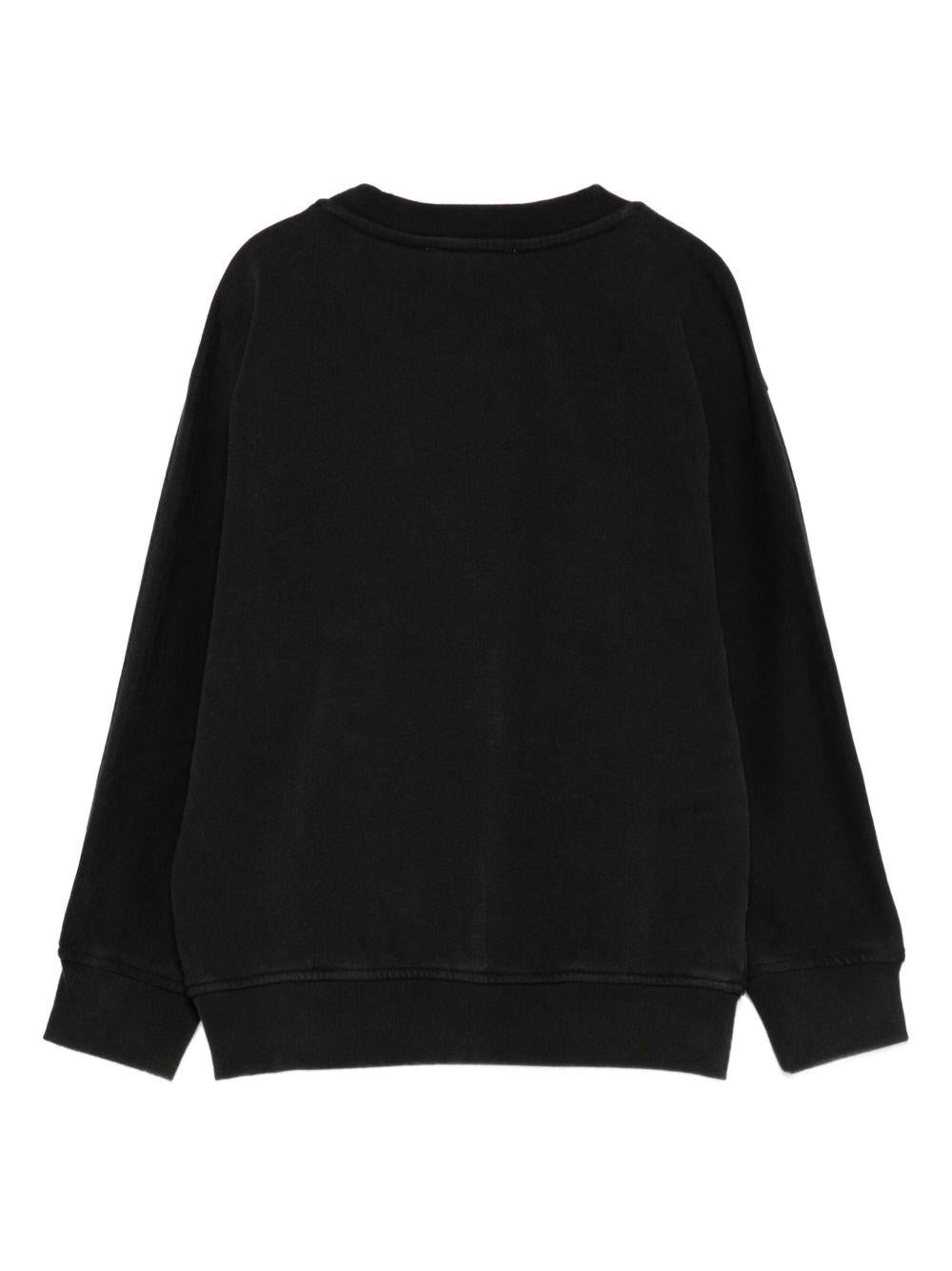 Felpa per bambino Stella McCartney Kids nero con tasca applicata con logo TX4R70 Z3059 961 STELLA McCARTNEY KIDS 