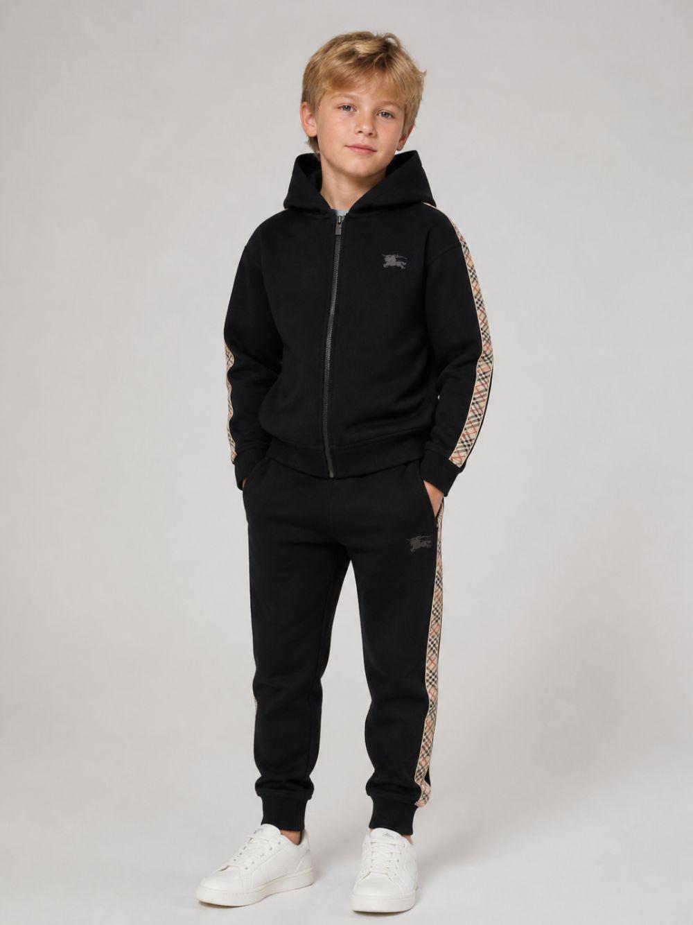 Pantaloni sportivi per bambino Burberry Kids nero in cotone 8108051 A1189 BURBERRY KIDS 