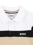 T-shirt per neonato Boss Kids multicolore con design a righe J52881 10P BOSS KIDS 