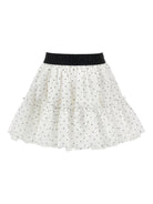 Gonna per bambina Monnalisa bianca con motivo a pois 11G702 7106 9950 MONNALISA KIDS 