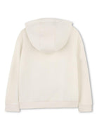 Felpa con cappuccio per bambino Karl Lagerfeld Kids bianco con trama jersey Z30576 195 KARL LAGERFELD KIDS 