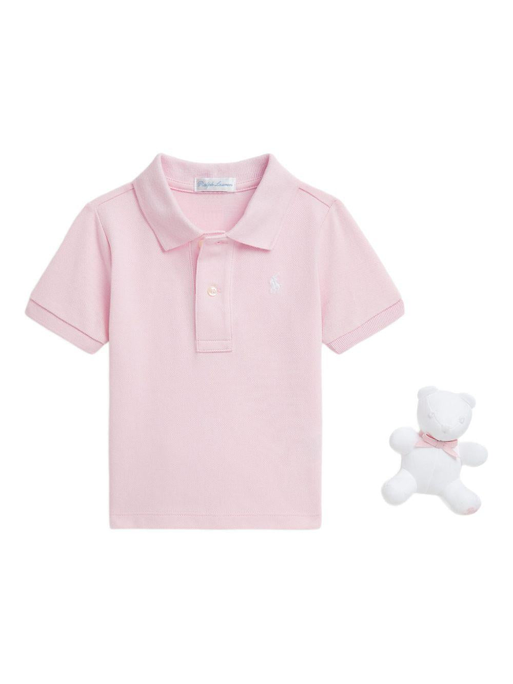 Set con polo per neonata POLO RALPH LAUREN KIDS rosa in cotone 320940294 002 Ralph Lauren kids 