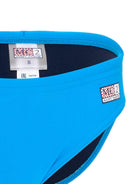 Costume da bagno per bambino MC2 Saint Barth Kids azzurro con logo BIL0001 00725L MC2 ST. BARTH KIDS 