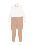 Abito a righe (set di tre) comfort per bambino Colorichiari marrone con passanti per cintura MC507965 4779 28 COLORICHIARI KIDS 