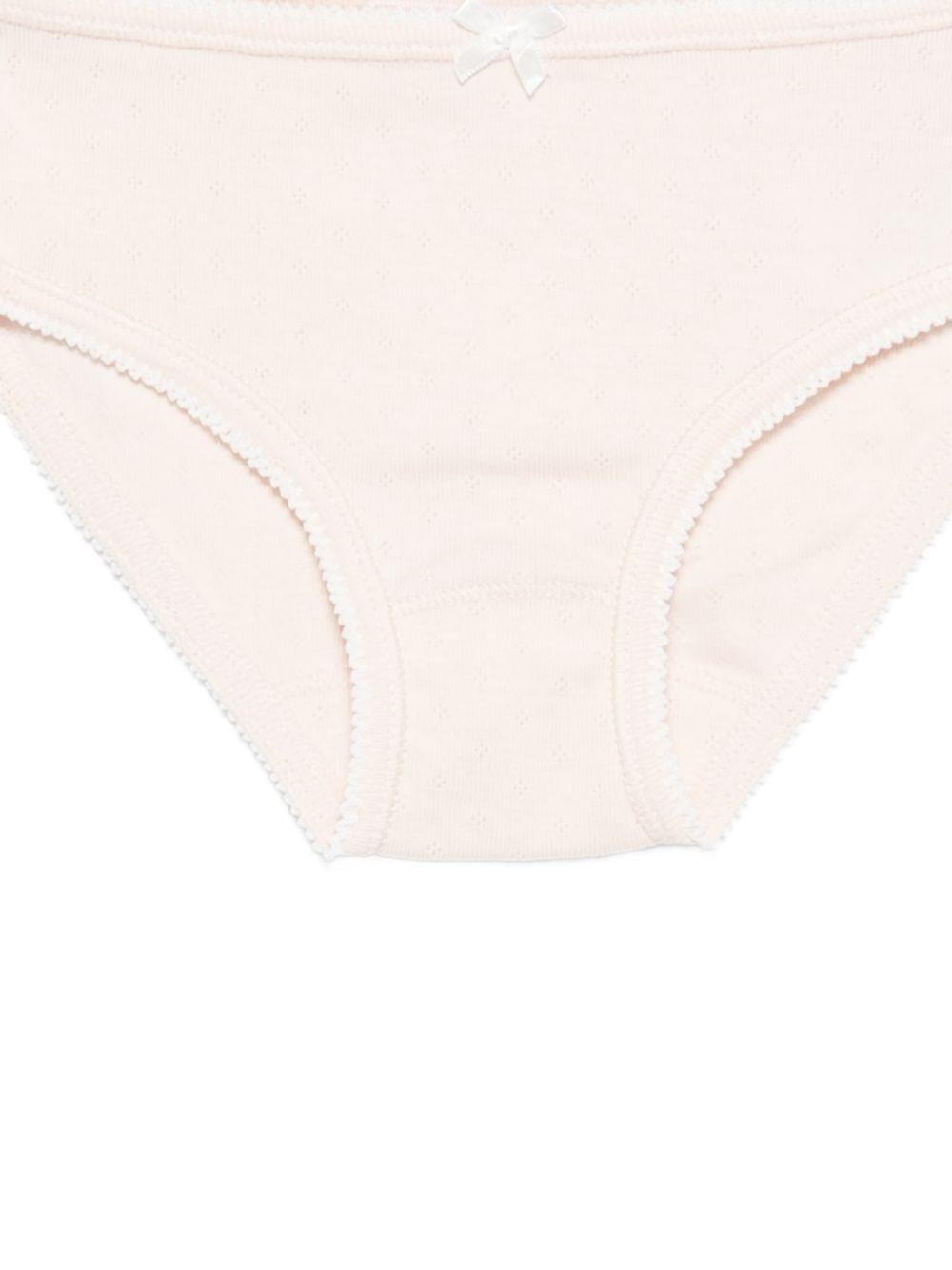 Set di tre slip per bambina Bonpoint multicolor con dettaglio fiocco S06GUNK00002 523 BONPOINT KIDS 
