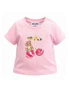 T-shirt per neonati Moschino Kids rosa con stampa Teddy Bear MDM03TLAA02 51473 MOSCHINO KIDS 