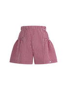Shorts per bambina Monnalisa rosso con motivo a righe 11G408 7315 9944 MONNALISA KIDS 