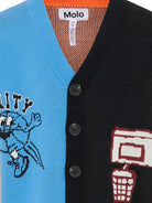 Cardigan Burt per bambino Molo multicolor con motivo basketball 1S26K301 9864 MOLO KIDS 