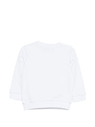 Felpa per neonata Moschino Kids bianca con stampa ciliegie MGF02KLCA52 10101 MOSCHINO KIDS 