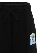 Pantaloni sportivi per bambino Casablanca Kids neri con applicazione laterale KPF26JTR26501 PALM CASABLANCA KIDS 