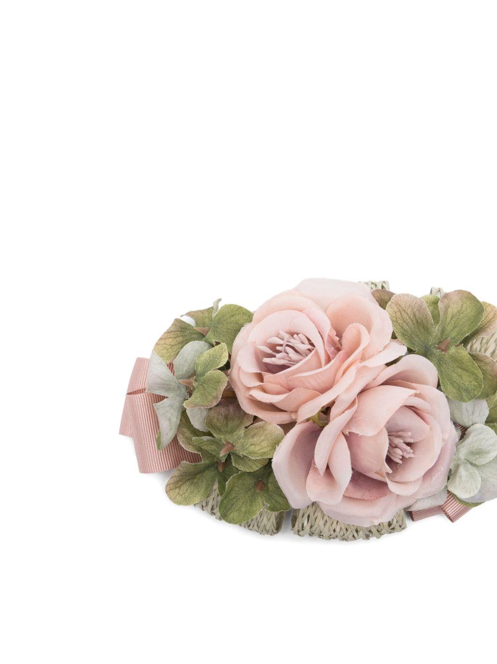 Fermaglio per capelli per bambina Colorichiari rosa con dettaglio floreale FL938543 AF778 83 COLORICHIARI KIDS 