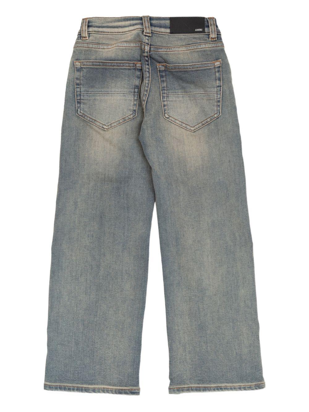 Jeans per bambino Amiri Kids denim con applicazione con ossa ACBMPA1006 406 AMIRI KIDS 