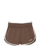 Shorts da donna MC2 Saint Barth marrone con elastico in vita FRANC002 00308L MC2 ST. BARTH 