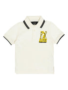 Polo per bambino Amiri Kids bianca con ricamo logo AKJYPO1010 127 AMIRI 