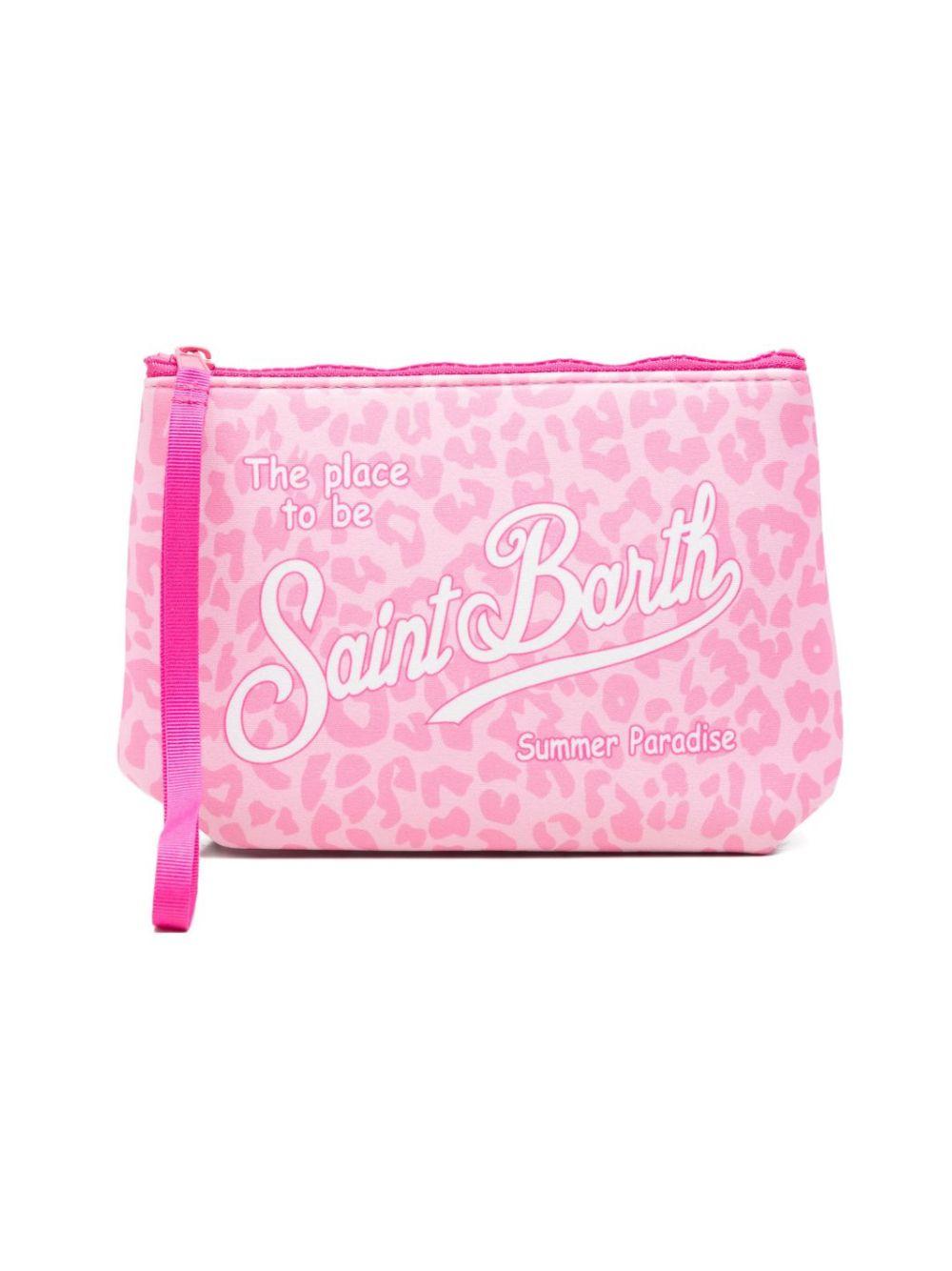 Pochette Aline MC2 Saint Barth rosa con stampa animalier ALIN001 03479L MC2 ST. BARTH KIDS 
