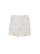 Shorts per neonato Gucci Kids bianchi con logo GG all-over 848984XDDFC 9066 GUCCI KIDS 