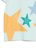 T-shirt per bambini Stella McCartney Kids azzurra con stampa grafica stelle TY8B11 Z0913 683 STELLA McCARTNEY KIDS 